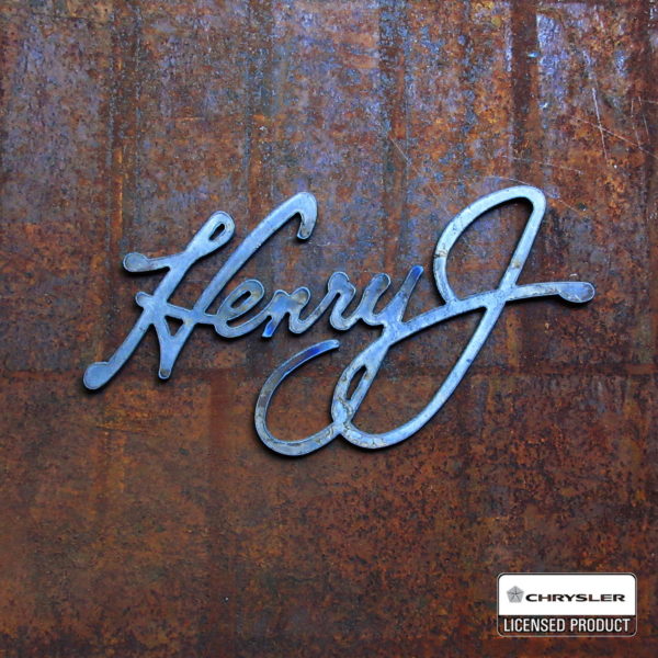 henry j script metal cut logo