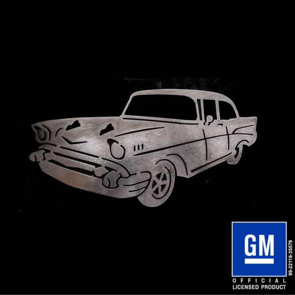 1957 chevy silhouette metal sign