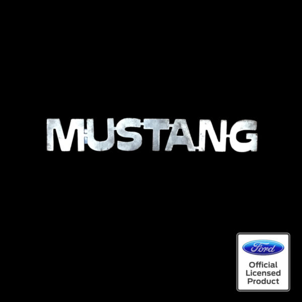 Mustang Text Metal Cut Out
